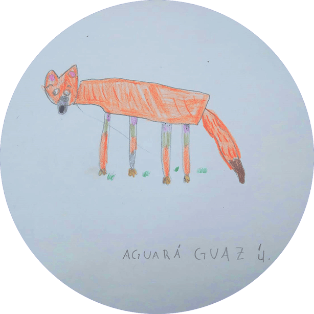 Dibujo hecho por alumnos en el taller de Bichorietas